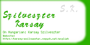 szilveszter karsay business card